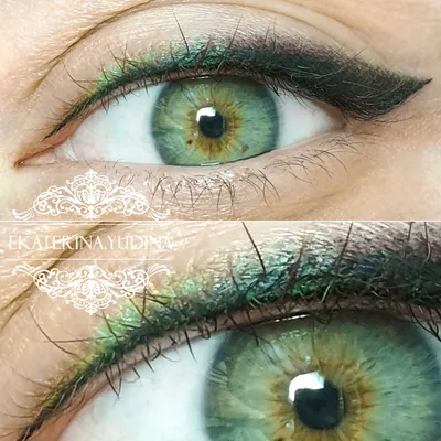 Цветной татуаж глаз в Санкт-Петербурге — цены на цветной перманентный  макияж век с растушевкой