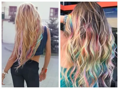 Наращивание цветных прядей на светлые волосы (60 лучших фото)