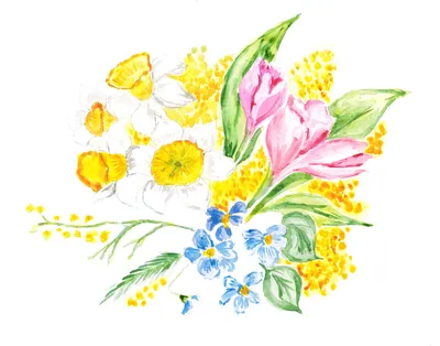 Картинки цветов на 8 марта - весенние букеты для праздника