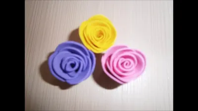 Розы из фоамирана для начинающих / Мастер класс / flowers from foamirana -  YouTube