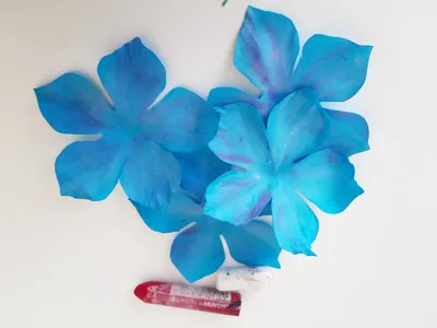Создаем голубые цветы из фоамирана. Мастер - класс. | Рукоделие hand made |  Дзен