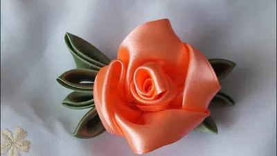 🌺 ЦВЕТЫ КАНЗАШИ 🌺 из лент 2,5 см МК/DIY. Ribbon flower - YouTube