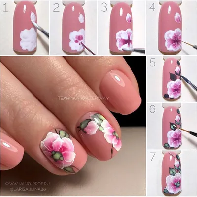 Цветы на ногтях гель лаком фото фото