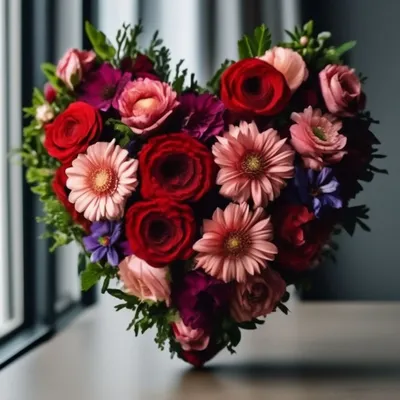 Композиции из цветов в виде сердца - Заказать букеты в интернет-магазине  flowers-expert.ru