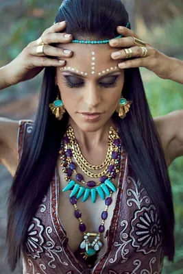 Boho style | Indianer schminken frau, Indianer schminken, Tribales-make-up