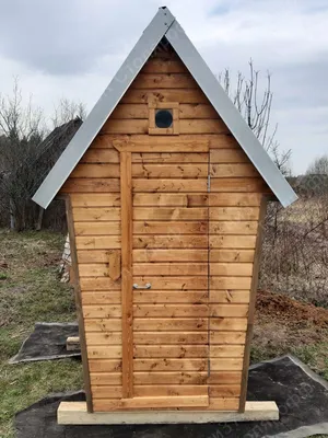 Туалет Уличный Дачный Деревянный с Поликарбонатом Обработанный Масло Воском  — Купить на BIGL.UA ᐉ Удобная Доставка (1219651891)