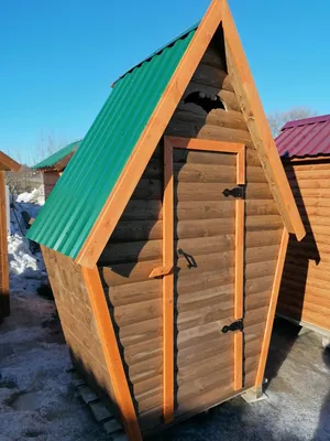 Деревянный туалет для дачи в Минске