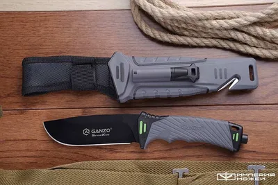 туристический нож G8012 серый Ganzo купить в интернет-магазине по выгодным  ценам с доставкой по России