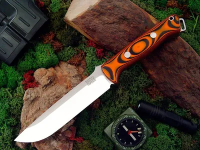 Туристический охотничий нож с фиксированным клинком \"Baikal\" StoneWash 12  см 4610094291206 Kizlyar Supreme купить с доставкой