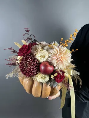 Рецепт декора тыквы цветами (DIY) | PRO Цветы флористу | Дзен