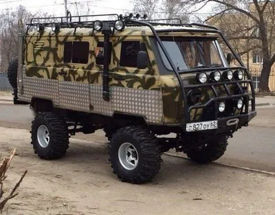 Покраска кузова УАЗ в камуфляж защитным покрытием RAPTOR™ U-POL