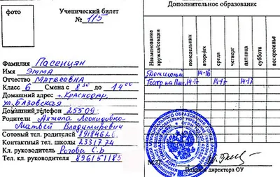 Ученический билет, цвет темно синий, 10 х 6,5 см 44366 купить в Час-Пик