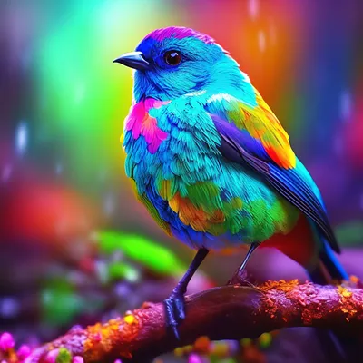 Удивительная птица,разноцветная птица.…» — создано в Шедевруме