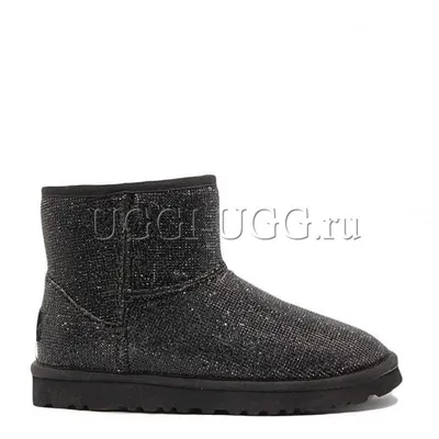 Черные ботинки UGG со стразами ‣ Купить в интернет-магазине Каста ‣ Киев,  Одесса, Харьков ‣ Доставка по всей Украине! (#259578385)