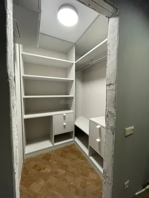 Гардеробная комната Адэр с угловым размещением шкафов, ЛДСП Egger 25мм,  современный стиль, Арт.800