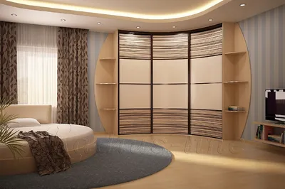 Угловой шкаф в спальню на заказ в Москве - Айкон Мебель