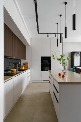 Красивые угловые кухни с островом – 135 лучших фото дизайна интерьера кухни  | Houzz Россия