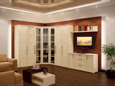 Угловые стенки в гостиную | Цены и модели в каталоге ПО «Мебель для вас»