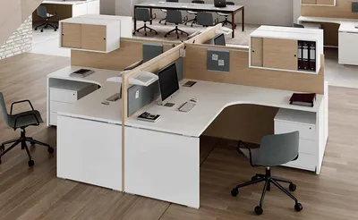 Угловые офисные столы на заказ от производителя — GRAVIS мебель для бизнеса