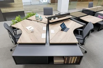 Угловые столы в интерьере офиса - блог Office.merx