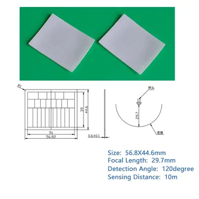 Объектив Френеля из ИК-полиэтилена высокой плотности 56, 8 х44,6 мм, угол  обнаружения 120 градусов для человеческого тела, инфракрасный индукционный  датчик, ночная длина | AliExpress