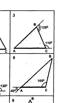 В треугольнике ABC угол B равен 120 угол C равен 110 градусов найти угол A  РИСУНОК №3 - Школьные Знания.com