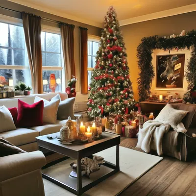 Уютная гостиная, вдохновленная осенними цветами Стоковое Фото - изображение  насчитывающей светильник, воодушевляно: 163003438