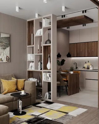 Уютная квартира 122 м² с бетонной спальней в Москве | myDecor