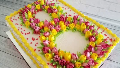 Торт на 8 марта.Торт цифра 8. | Cake painting tutorial, Painted cakes, Cake  designs birthday