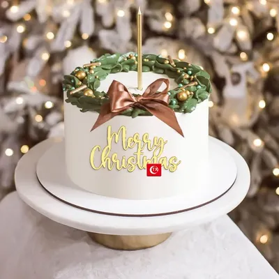 Новинка 2024, веселая фотография, Золотой Акрил, без наклеек, веселая  фотография, рождественские, новогодние украшения для торта | AliExpress