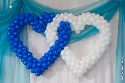Оформление свадьбы воздушными шарами, свадебное украшение надувными шариками  с гелием