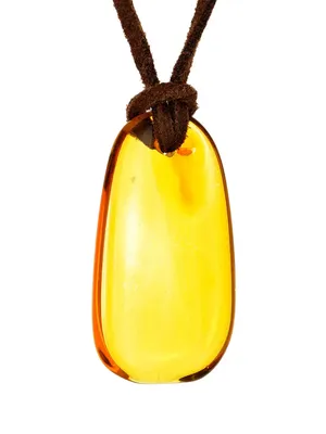 Стильное украшение из натурального янтаря на шнурке в интернет-магазине  янтаря