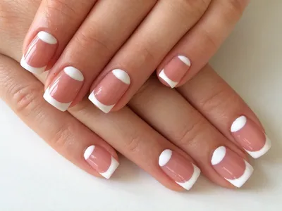 Strengthening with gel, combined manicure, gel polish coating, design