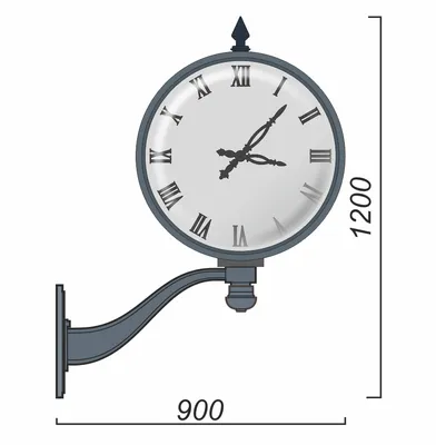 Уличные часы В350С-4 угол обзора 120 градусов