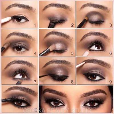 Smoky eyes» макияж, Смоки айс пошаговая инструкция.