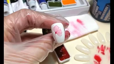 Lesson 1. Watercolor on nails - YouTube