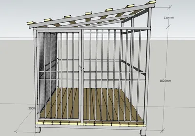 Вольер для собаки – чертежи, размеры, фото и видео
