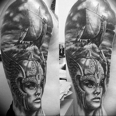 Тату Валькирия: 100+ фото примеров, эскизы, значение для мужчин | Valkyrie  tattoo, Norse tattoo, Viking tattoos