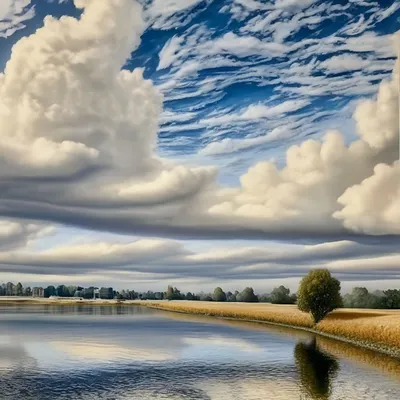Ванильное небо, персиковые облака, …» — создано в Шедевруме