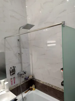 Шторка на торец ванны Oporto 804T 70х140 см стационарная, стекло прозрачное  в интернет-магазине сантехники Водопад (Санкт-Петербург) по низкой цене