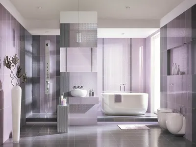 12 варианто дизайна фиолетовая ванна: ванная в фиолетовых тонах, сиреневая  ванная