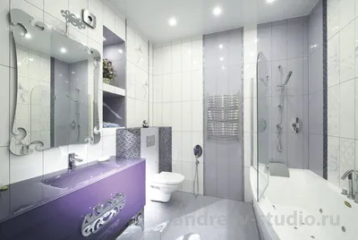 Фиолетовые ванные комнаты или как украсить свою жизнь | homify