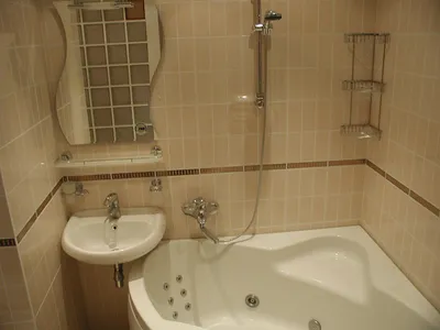 Интерьер ванной комнаты - 20 фото (вид сверху)