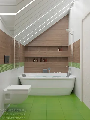 Как устроить на мансарде функциональную ванную комнату? | Виды плитки | Дзен