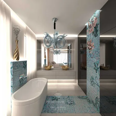 Дизайн-проект ванной 6.5 кв.м. в современной классике | Студия Дениса Серова