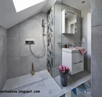 Ванные на мансарде - Дизайн ванных