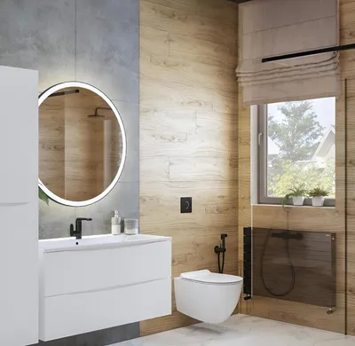 Ванная комната и санузел в загородном доме: размеры, расположение, интерьер  и фото