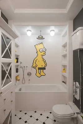 Голубая ванная комната в частном доме - Free Online Design | 3D House Ideas  - Ksenia by Planner 5D