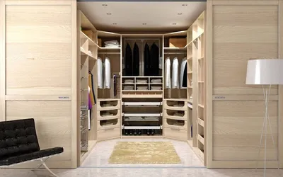 Дизайн гардеробной комнаты. 47 фото