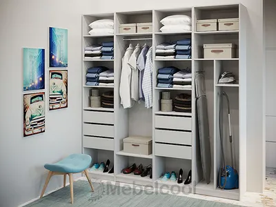 Дизайн-проекты гардеробных комнат: более 20 фото вариантов наполнения  гардеробной
